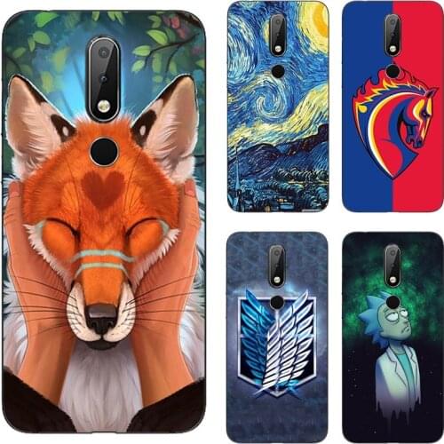 For Nokia X6 2018 Case Cute animals Back Cover For Nokia X6 2018 X 6 Case Soft TPU Frame Print Case For Nokia 6.1 Plus