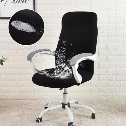 Stretch Waterproof Computer Office Chair Cover Rotating Boss Chair Slipcovers Anti-dust ArmChair Seat Protector for Dog Cats