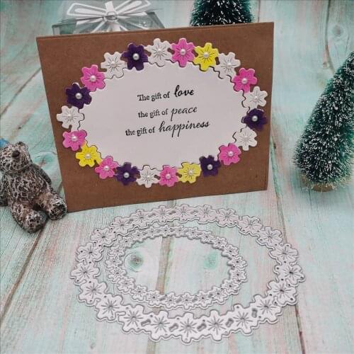 Flower wreath die 2021 New card metal Cutting Dies Stencils for new metal dies for card making and scrapbooking