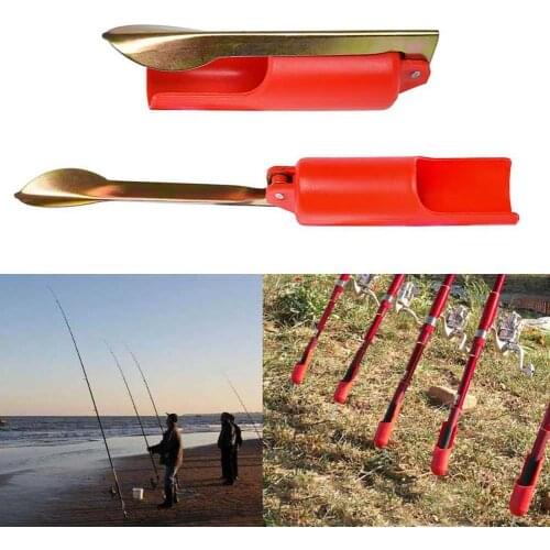 Fishing Rod Holder Foldable Metal Plastic Outdoor Fishing Rod Pole Holder Support Stand Bracket Fishing Tools