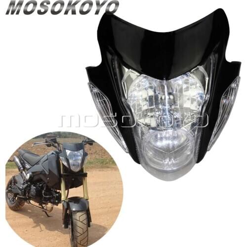 Dual Sport Motorcycle Black 12V/10W Headlight Motocross Head Lamp for Suzuki Yamaha Honda Kawasaki CBR GSXR CRF 450 600