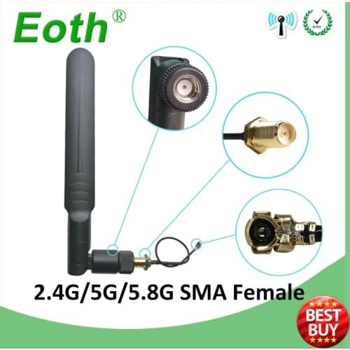 2.4g wifi Antenna antena 2.4GHz 5GHz 5.8Ghz IOT 8dBi antene RP-SMA Connector Dual Band 2.4G 5G 5.8G SMA female 21cm Pigtal cable