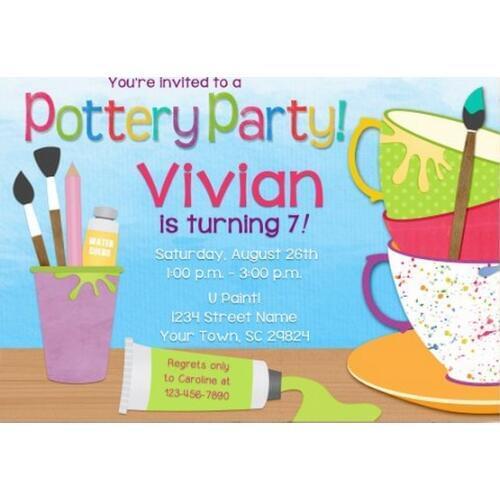 Custom Pottery Birthday Cup Ceramics photo studio background High quality Computer print party backdrop