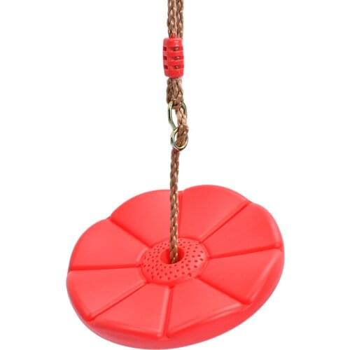 Indoor Outdoor Adjustable Height Playing Toy Flower Hanging Swing Disc Strong Non Slip Climbing Rope Playground Entertainment