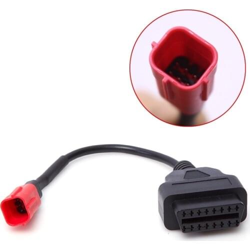 OBD Motorcycle Cable For h-onda 6 Pin Plug Cable Diagnostic Cable 6Pin to OBD2 16 pin Adapter Diagnostic Instrument Adapter Plug