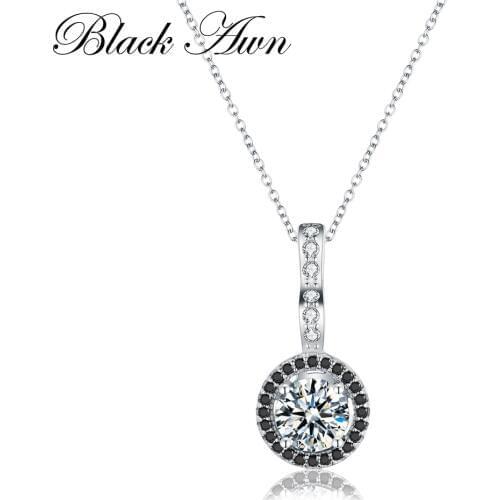 Classic 925 Sterling Silver Fine Jewelry Trendy Engagement Necklaces Pendants for Women Wedding Pendants Bijoux P064