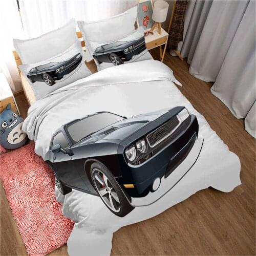 Home Textiles Kids Sports Car Comforter Sets Full Size Teens Boys Racing Car Bedding Sets 2/3pcs with Pillowcases Bedroom Decor
