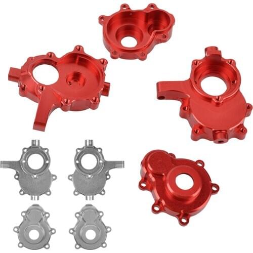 RCTOYFUN For 1/10 Redcat GEN8 RC Crawler Car Aluminum Alloy Front Outer Portal Housing Set Left Right DIY Assembly Accessories