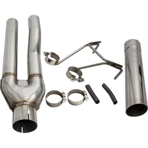 Dual Exhaust Muffler Delete Y Pipe Y-Pipe Kit For Dodge Ram 1500 2009 - 2018 5.7L Pickup Truck 3" Inlet 2.25" Outlet Stainless