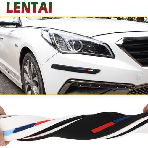 LENTAI 1Pair Auto Car Head Bumper Anti-collision Strip Stickers For BMW E46 E39 E90 E60 E36 E34 E30 F20 Mini Cooper Audi A4 B6