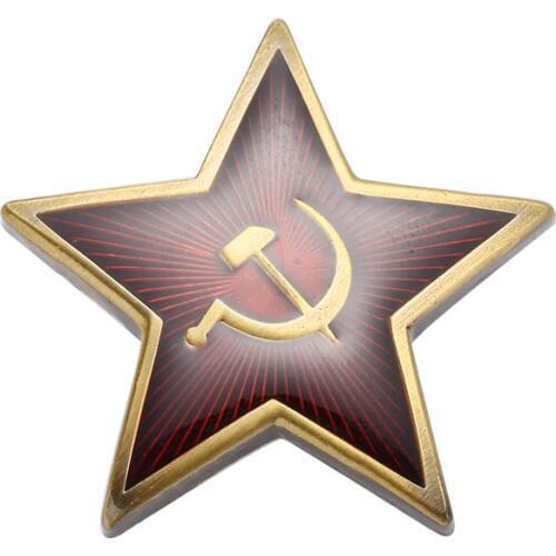 CCCP Metal Badges Insignia a Red Star Pins Ussr Icon Emblem of the Soviet Army of Russia Brooch