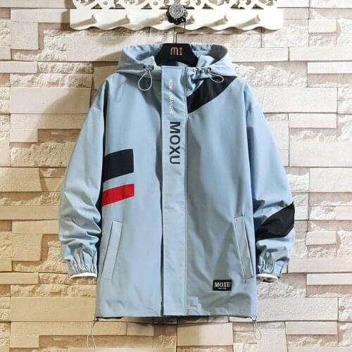 Hooded Jacket Mens Fall 2021 New Plus Size 7XL Trendy Casual Outdoor Loose Top Korean Clothes Zip Up Chaqueta De Los Hombres