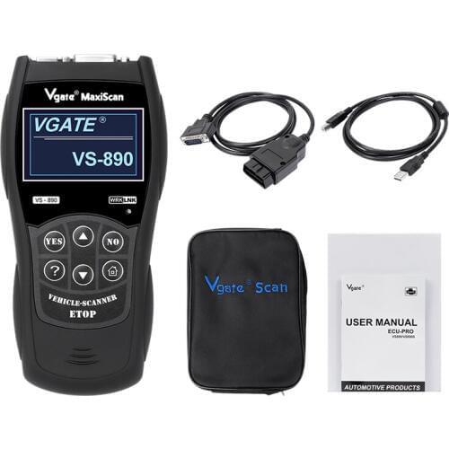 Newly VGATE VS890 OBD2 Code Reader Universal OBD2 Scanner Multi-language and Diagnostic Tool Vgate MaxiScan VS890 Better ELM327