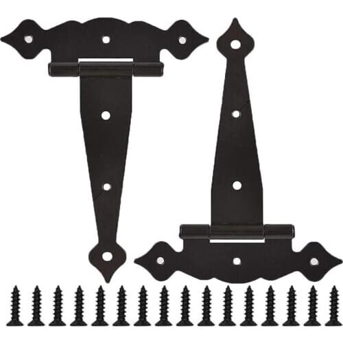 Heavy Duty Gate Hinges 8inch Strap Hinges Shed Door Hinges Barn Door Hinges for Wooden Fences Decorative Hinges 2Pcs