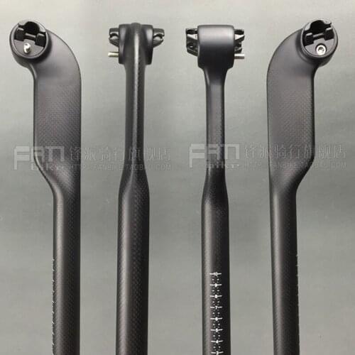 New Bicycle Broken Wind Seat Post 3K Full Carbon MTB Road Bike Folding Seatpost Offset 25 Degree 27.2/30.8/31.6*350/400mm