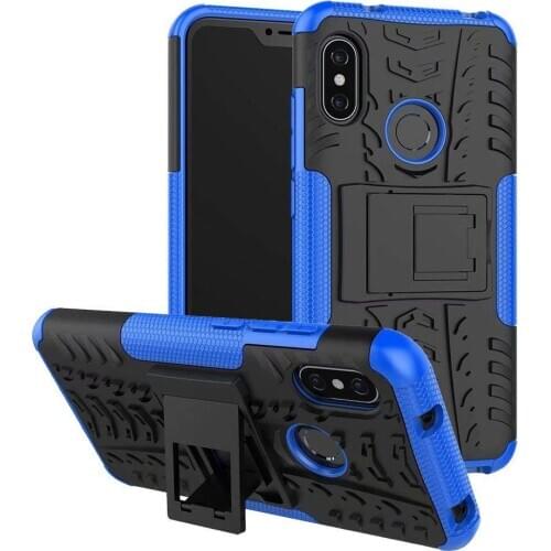Rugged Armor Case for Xiaomi Mi A2 Lite Case Cover Stand Hard Silicone Shockproof Bumper for Xiaomi MiA2 Lite