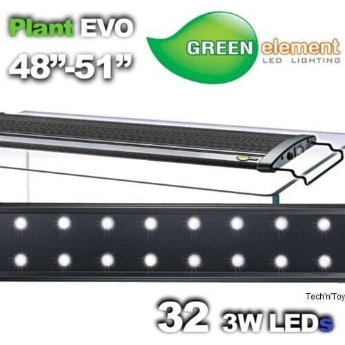 Green Element EVO 48"-52" LED Aquarium Light Fixture - Plant 32x3W