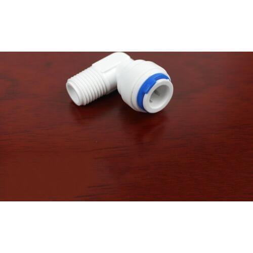 Elbow 3/8" OD Tube Quick Pushfit 1/4" BSP Male Thread Fitting Connection RO Water Reverse Osmosis Aquarium System Connector