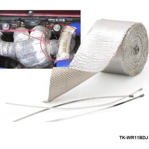 Exhaust Header Turbo Manfold Pipe Aluminum Heat Shield Wrap Tape (With Adhesive Backed Or Not) TK-WR11BDJ