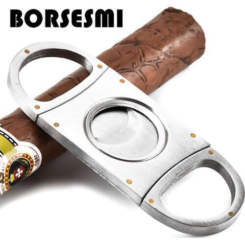 High quality stainless steel cigar scissors 56ring portable travel cigar cutter Mini cigar accessories metal smoking tool