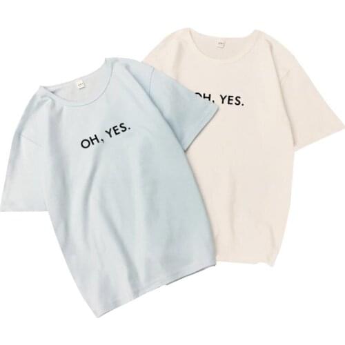 Spring Summer New Woman T-shirt Fashion Letters Print Short Sleeve O Neck Cotton Women Tops Casual Loose T shirt Plus Size Tees
