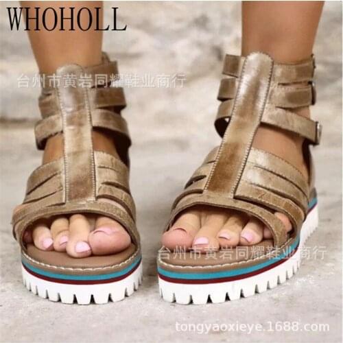 Wedges Shoes For Women High Heels Sandals Summer Shoes 2019 Flip Flop Chaussures Femme Platform Sandals Plus Size 35-43