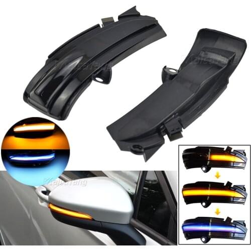 2PCS For Ford Fusion Mondeo 2013 2014 2015 2016 2017 2018 4th. LED Dynamic Turn Signal Light Rearview Mirror Indicator Blinker