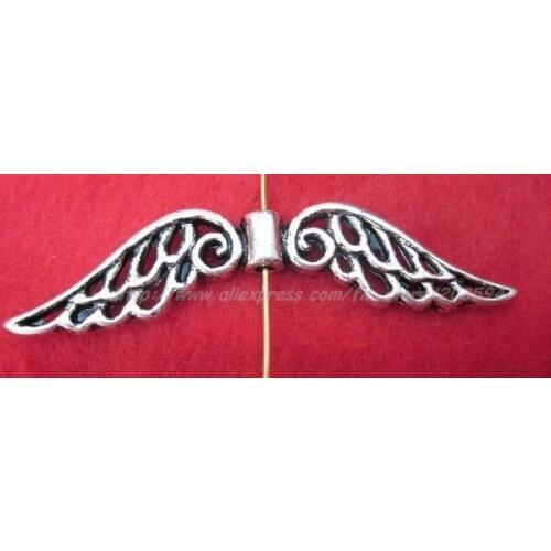 250Pcs Tibet Silver Wing Spacer Bead jewelry findings