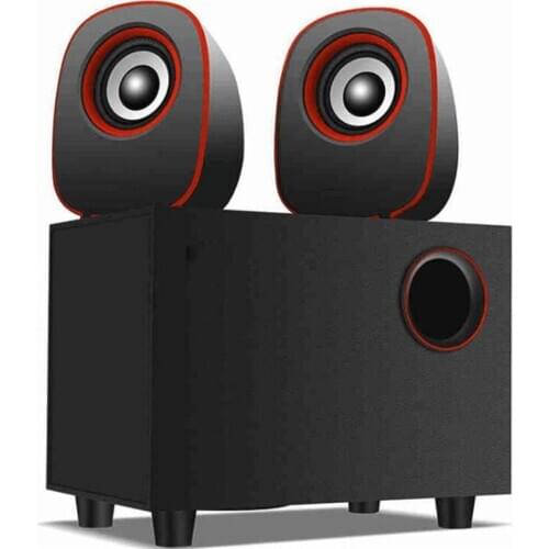 1 Set 3D Stereo Surround Subwoofer Speakers Wooden Mini Computer Speaker 3.5 mm USB Laptop Desktop Multimedia Bass Loudspeaker
