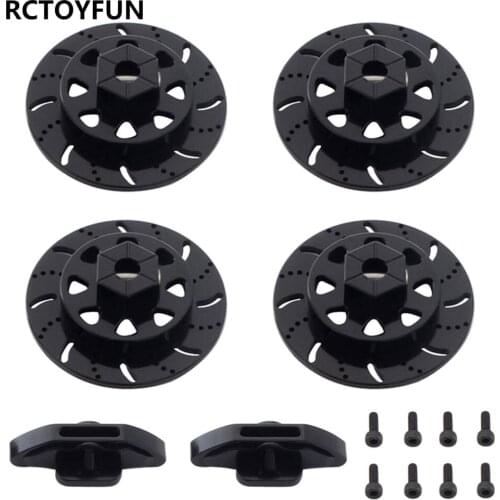 4PCS Metal Brake Disc Hub for Axial RBX10 RC Car 1/10 Rock Crawler Climbing Racing Car Vehicle Upgrade Parts