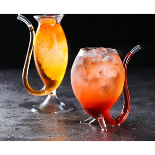 Vampire cup Nordic creative straw glass cup vampire cup personality wine glass molecular cocktail glass