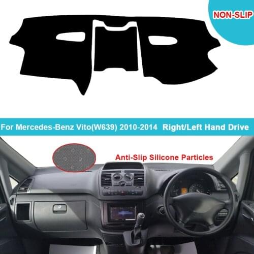 Car Dashboard Cover Dash Mat For Mercedes-Benz Vito W6339 2010 - 2014 Flannel Suede Polyester Dashmat Carpet Cape Rug Protector