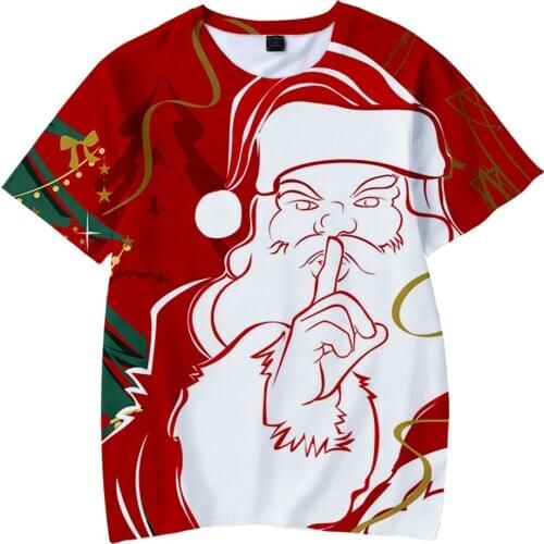 2019 kids T Shirt Merry Christmas 3D t-shirt boys girls short sleeve tshirt Hip hop Merry Christmas Summer Children clothes