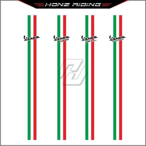 For Piaggio Vespa LXV LX GTV GTS Sprint Primavera 50 125 150 200 250 300 300ie Super Sport Scooter Front Frame Reflective Decal