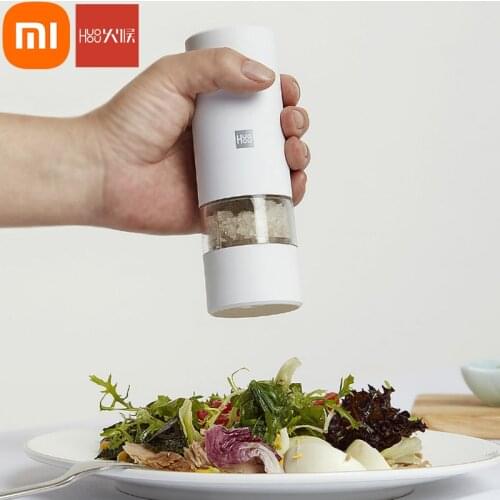 Xiaomi Electric Automatic Mill Pepper and Salt Grinder LED Light 5 Modes Peper Spice Grain Porcelain Grinding Core Mill Kitchen