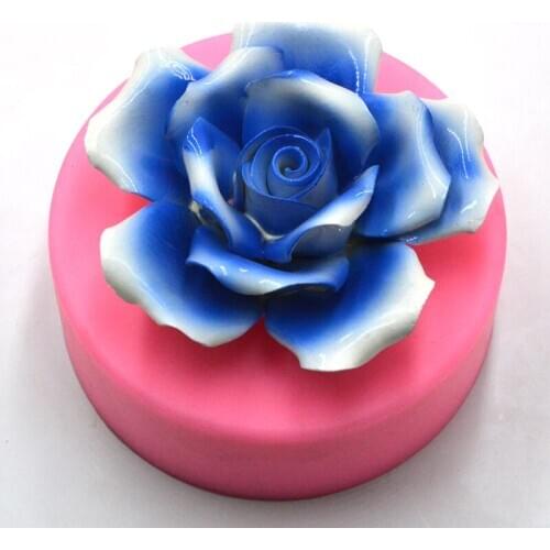 3D Large size rose mousse mold chocolate silicone mold fondant DIY baking mold handmade soap
