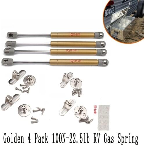 4Pcs 100N-22.5lb RV Gas Spring/trailer Gas Spring/support Rod/door Silencer Pad Camper Van Rv Accessories Camper Trailer