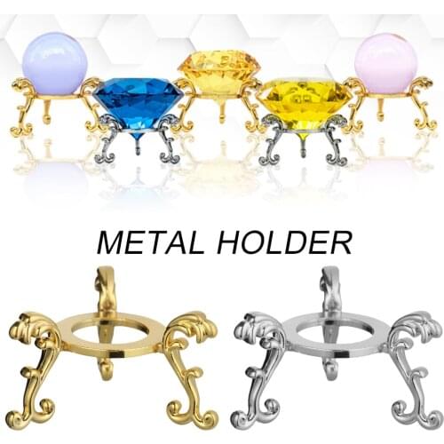 Crystal Ball Metal Base Handicraft Desktop Ornaments Photography Props Display Stand Sphere Stone Support Handicraft Home Decor