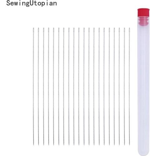 Straight Beading Needles Beading Embroidery Needles Threaders Needle Holder Jewelry Making with Bottle 32/40/48/55/80/100/120mm