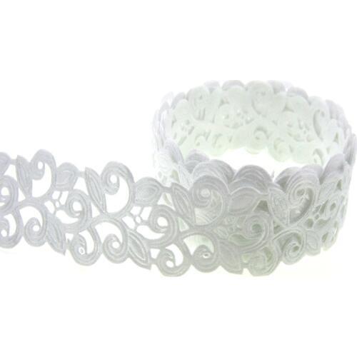 20Yards 7/8" Printed Hollow Flower Ribbons Fabric Lace Ribbon For Trim Craft Wedding Gift Wrap Scrapbooking 22mm