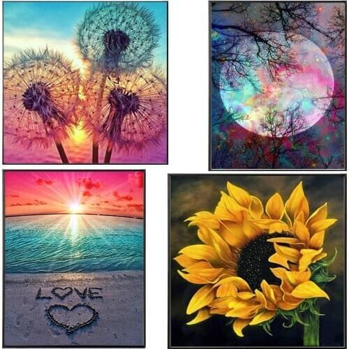 Meian Special Shaped art flowers Tree Poster 5D DIY diamond painting set embroidery cross stitch Pictures Home Decoration