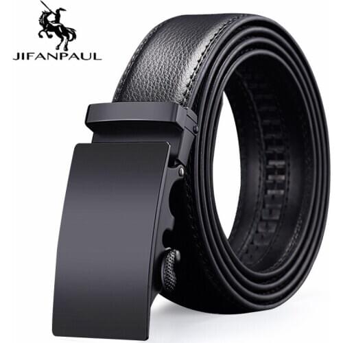 JIFANPAUL men automatic mens belts wide belts leather belt direct supply black belts genuine leather belts luxury brand