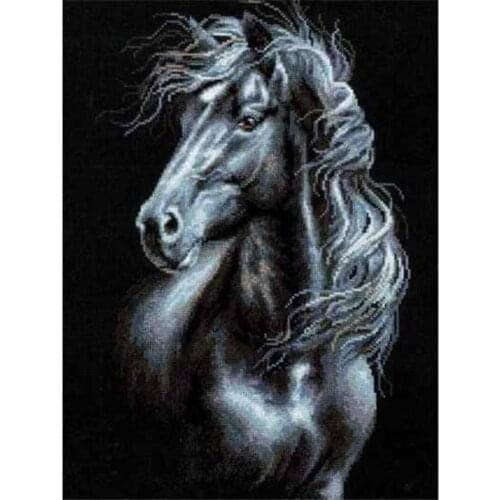 Animal Horse DIY 11CT Cross Stitch Embroidery Kits Needlework Craft Set Cotton Thread Printed Canvas Home Decoration New Design