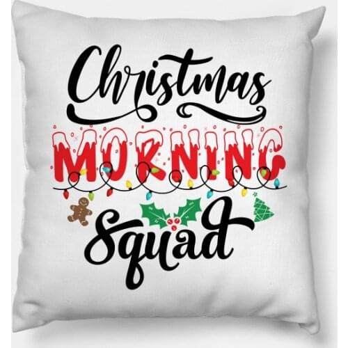 Christmas Morning Squad Pillowcases Decor for Home Noel Christmas Gifts Navidad 2020 Xmas Cristmas Decor Happy New Year 2021