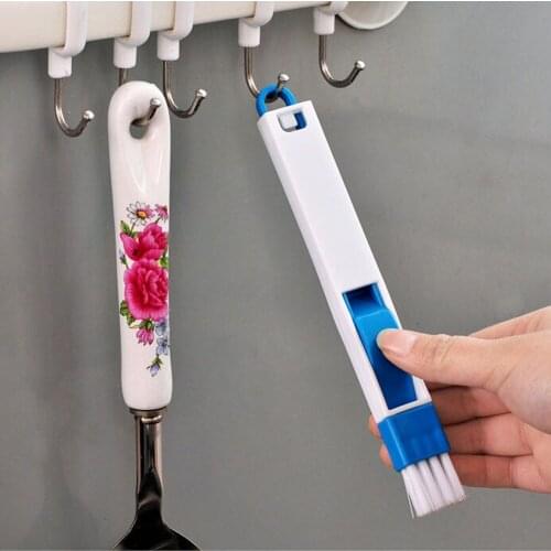 Brand New 2018 Hot Multipurpose Convenient Corner Window Door Keyboard Cleaning Brush Cleaner Dustpan 2 In 1 Household Tool
