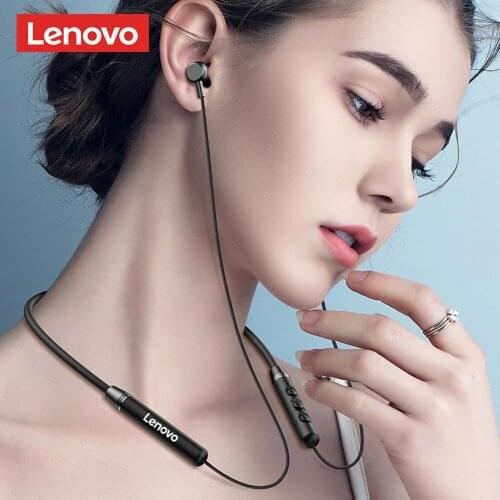 New Original Lenovo QE03 Wireless Neckband Bluetooth Earphones Sports Stereo Earbuds Magnetic Earphones Headset for Android IOS