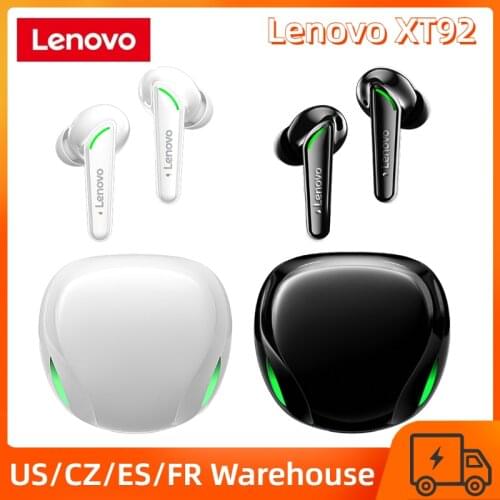 Original Lenovo XT92 Wireless Earphone Gaming Earbuds BT 5.1 Gamer Low Latency Gaming Sports Headset with Mic 3D Stereo Bass