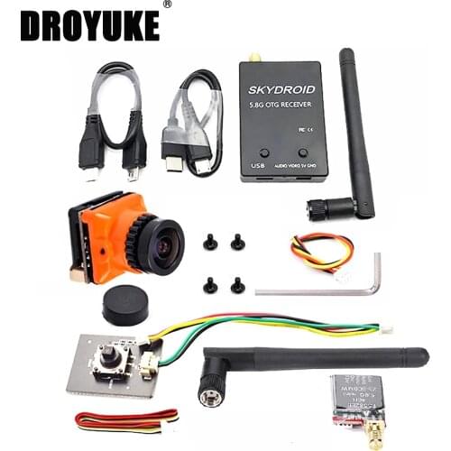 Droyuke TS5828L 5.8G 600mW 40CH FPV Transmitter w/Digital Display & FPV 700TVL/1500TVL/1200TVL Camera Receiver UVC for FPV Drone