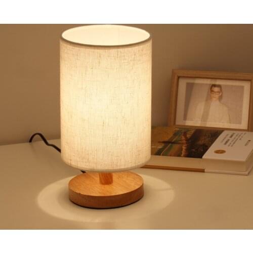 Bedside Table Lamp Light Household Bedroom Accessories Dimmable Vintage LED Supply Desk for Bedroom Living Room