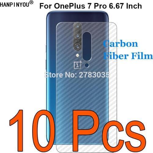 10 Pcs/Lot For OnePlus 7 Pro 6.67" Durable 3D Anti-fingerprint Transparent Carbon Fiber Back Film Screen Protector